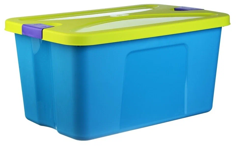 Ящик для игрушек пласт. Секрет бирюзовый 44л М2597