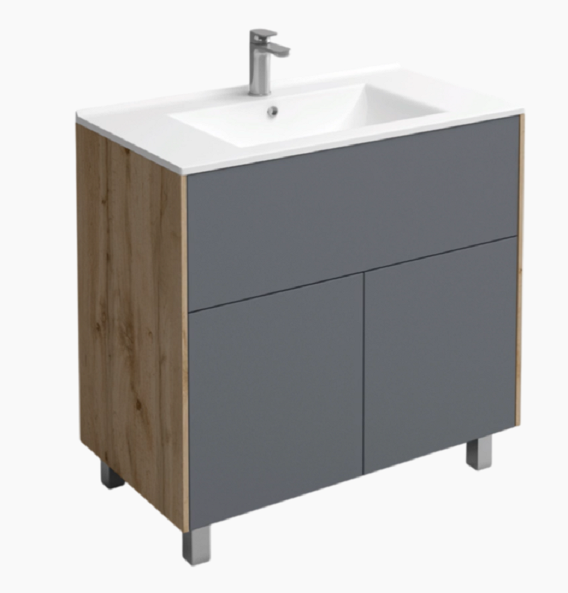 Подстолье Holler "Classy-80" графит с умывальником "Holler E80"/336492/322559