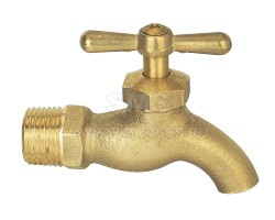 Кран водоразборный 1/2" золотой барашек