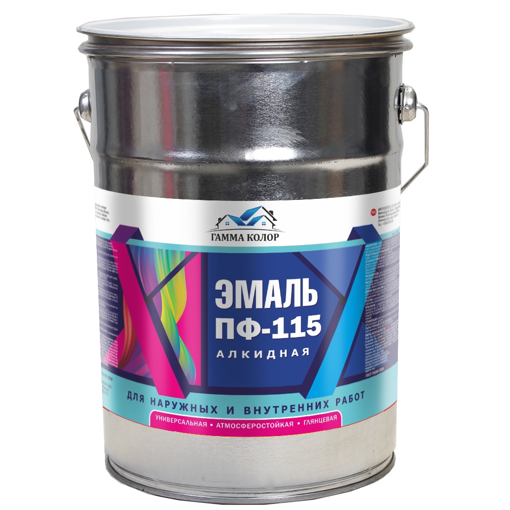 Эмаль алкидная ПФ-115 Гамма Колор/Gamma Color красная 5кг72576- купить в АПлайн
