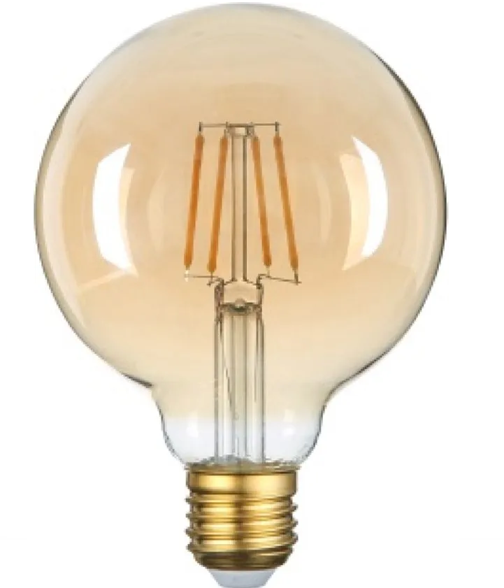 Лампа светодиод. Е27 "LEEK" G95 LOFT LEDF 9Вт 3000K теплый свет(Amber-G)LE010512-0052- купить в АПлайн