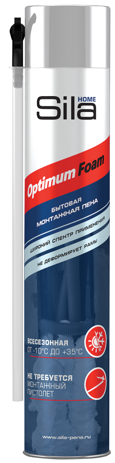 Пена монтажная SILA OPTIMUM HOME FOAM всесезонная 750мл SILAOPT750- купить в АПлайн