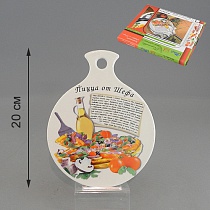 Подставка стекл. под горячее Пицца от шефа 20х15,6х0,5см 598054