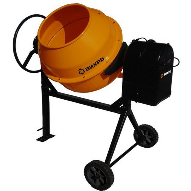 Бетономешалка 650Вт, объем барабана 160л, венец цельн. чугунный, Вихрь БМ-160+Набор инстр. 57 предм.