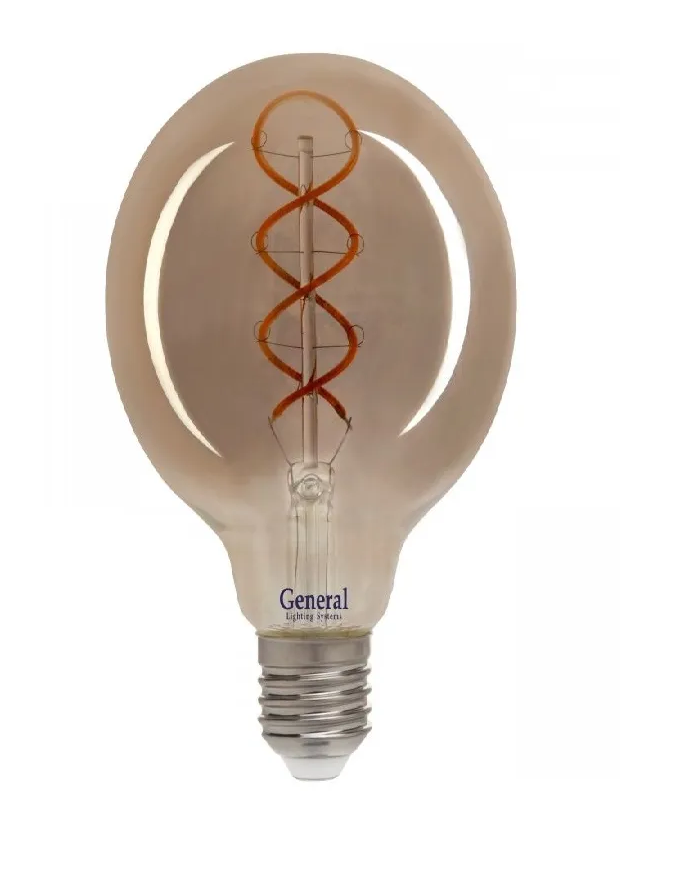 Лампа светодиодная E27 "General" LOFT шар G95DSS 6Вт 1800К теплый свет 95х136 дымчатая 684900 - 684900 - купить в АПлайн