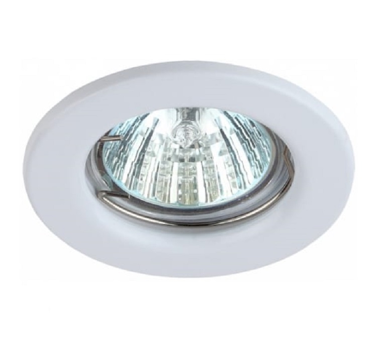 Светильник встр. GU5.3 "ЭРА" ST 1А WH неповоротный d80мм MR16 12V/220V 50W белый /460/C0043797- купить в АПлайн