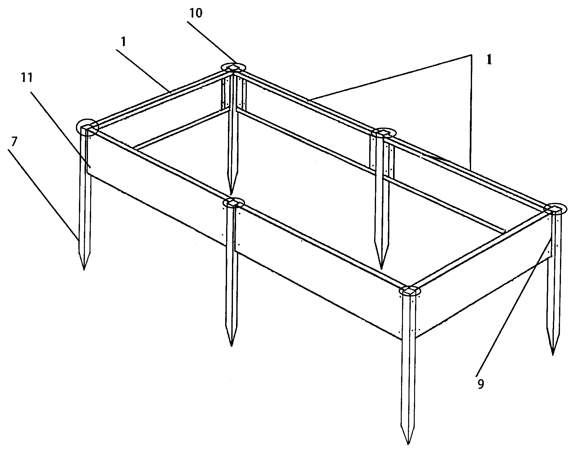КАРКАС "ГРЯДКА" 3000*750мм, высота 350мм