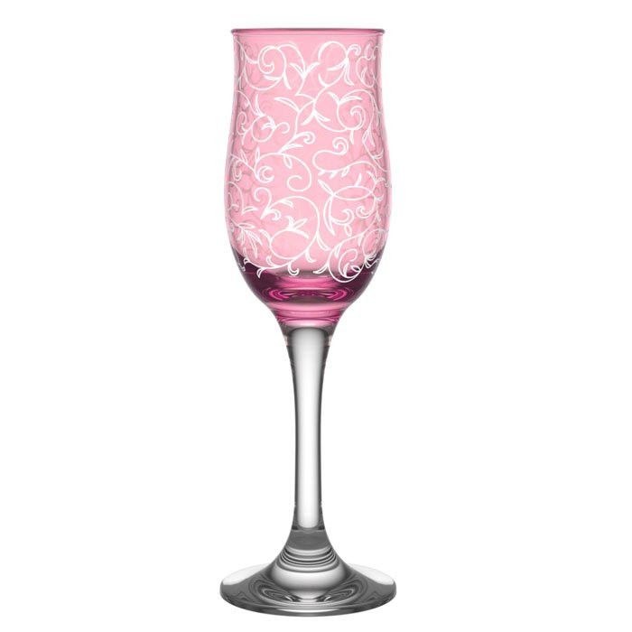 Набор бокалов стекл. Лиана 200мл 6шт розовый 1712-Н5Г 