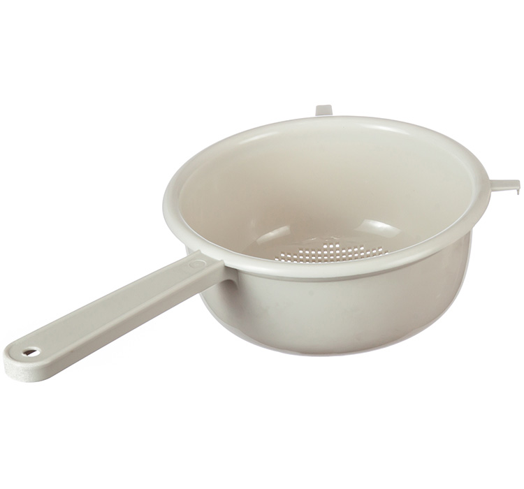 Дуршлаг пласт. М-пластика 20см белый ротанг М1130