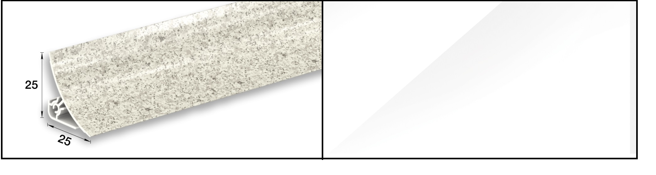 Плинтус для столешницы Идеал белый глянцевый 3,0м (001)