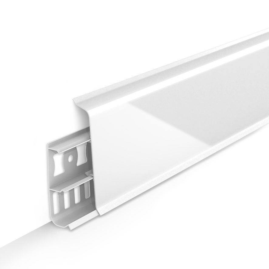 Плинтус ПВХ 2,2м П85 "Деконика", 001-G(О) Белый глянцевыйД-П85 001-G(О) БЕЛ Г- купить в АПлайн