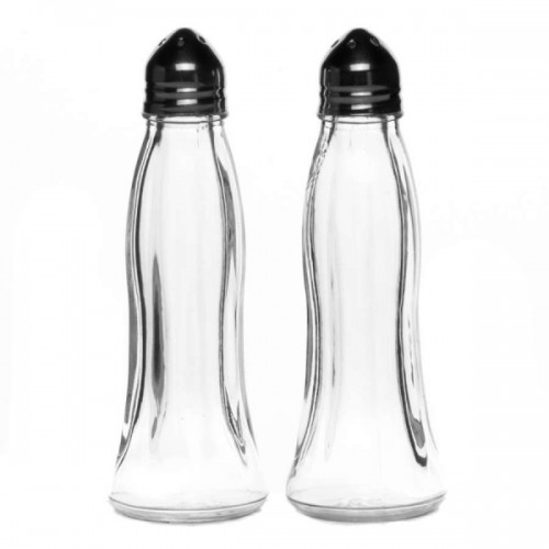 Набор емкостей для специй стекл. Блэк энд уайт 2шт 40мл 80030В