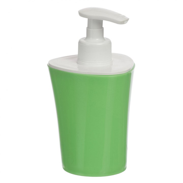 Дозатор для жидкого мыла SMILE зеленый арт.408-03 (пластик)