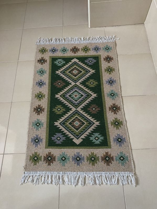 Коврик хлопковый Kilim Usak 60х120см зеленый UK02
