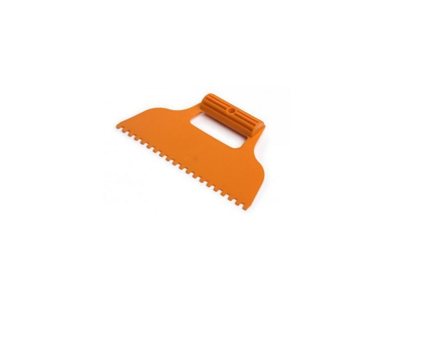 Шпатель зубчатый для клея 6х6мм зуб пластмассовый,Петрович П059-066
