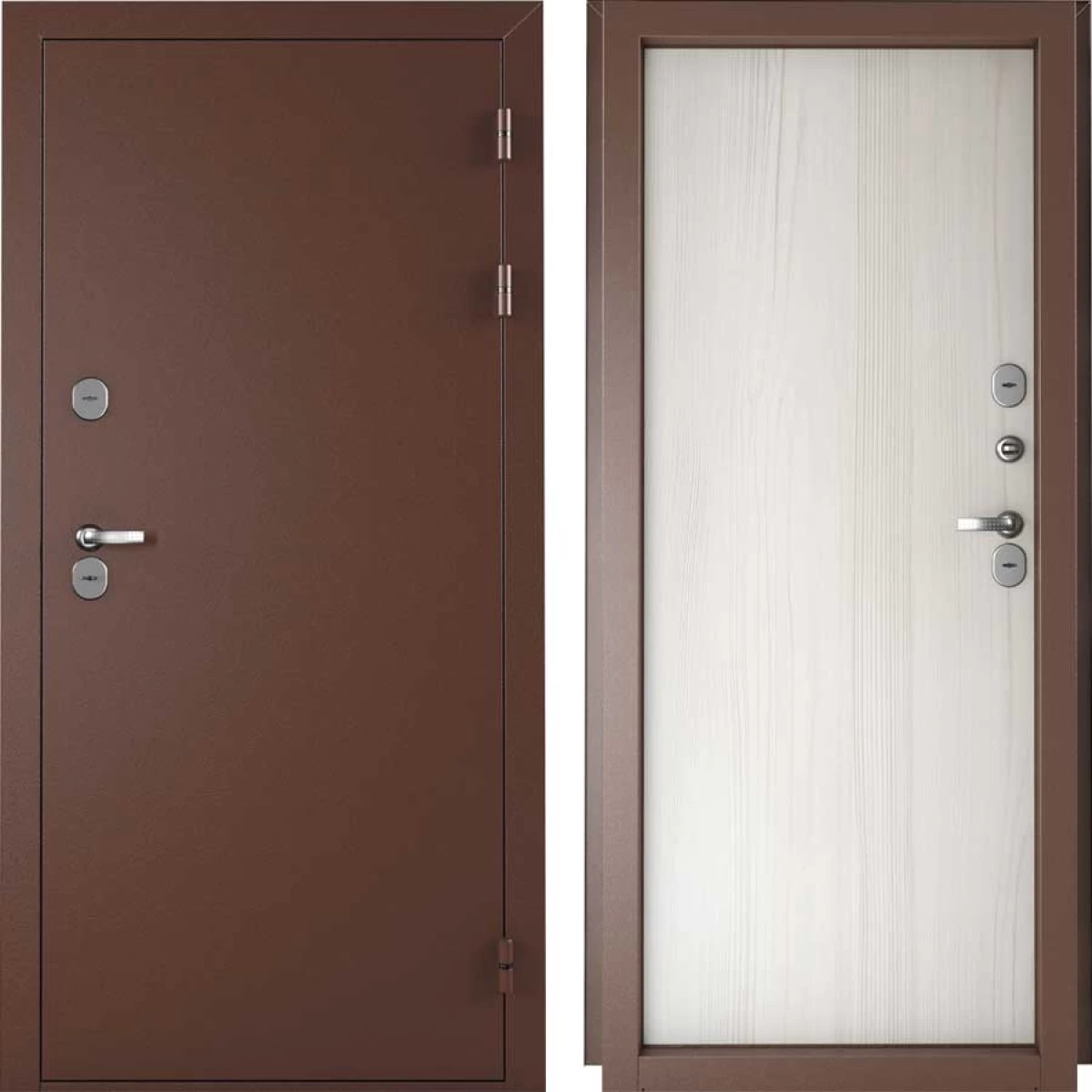 Дверь металлическая Норд Антик медь / Дуб шале снежный (терморазрыв) 2050х880-R правая2050-880-R- купить в АПлайн