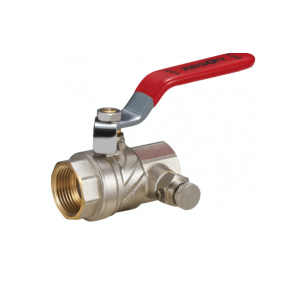 Кран шаровой 3/4" латунный полнопрох.с дренажем и воздухоотводчиком вн/вн(г/г) CW617N FS12