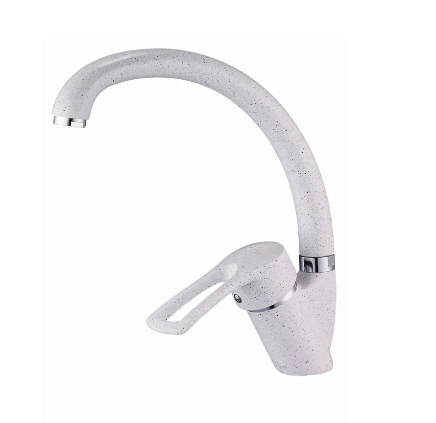 Смеситель для кухни Solone с пов. круглым излив., крепл. гайка (корона) КАК4-А181КW