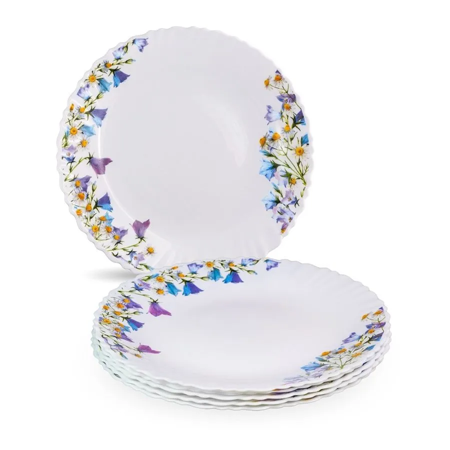 Тарелка стекл. Колокольчики 24см обеденная MFK21065