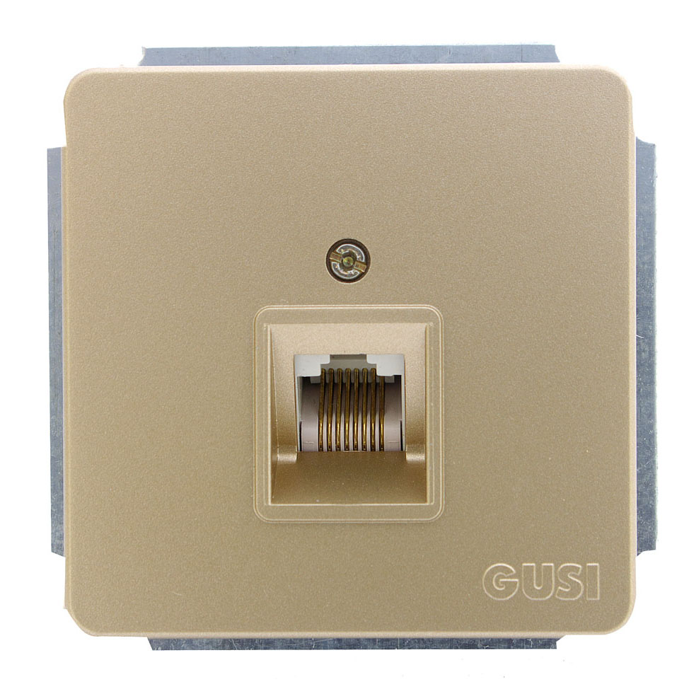 МЕХАНИЗМ КОМП.РОЗЕТКИ СП"GUSI ELECTRIC"МАТ.ЗОЛ.RJ45/С1К1-005
