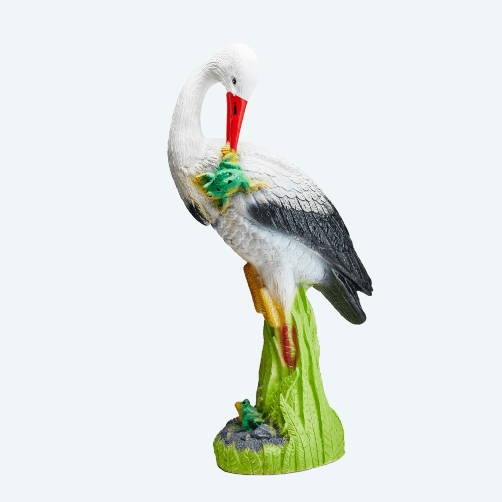 Фигура садовая гипс Аист с лягушкой 770х500мм арт. 390