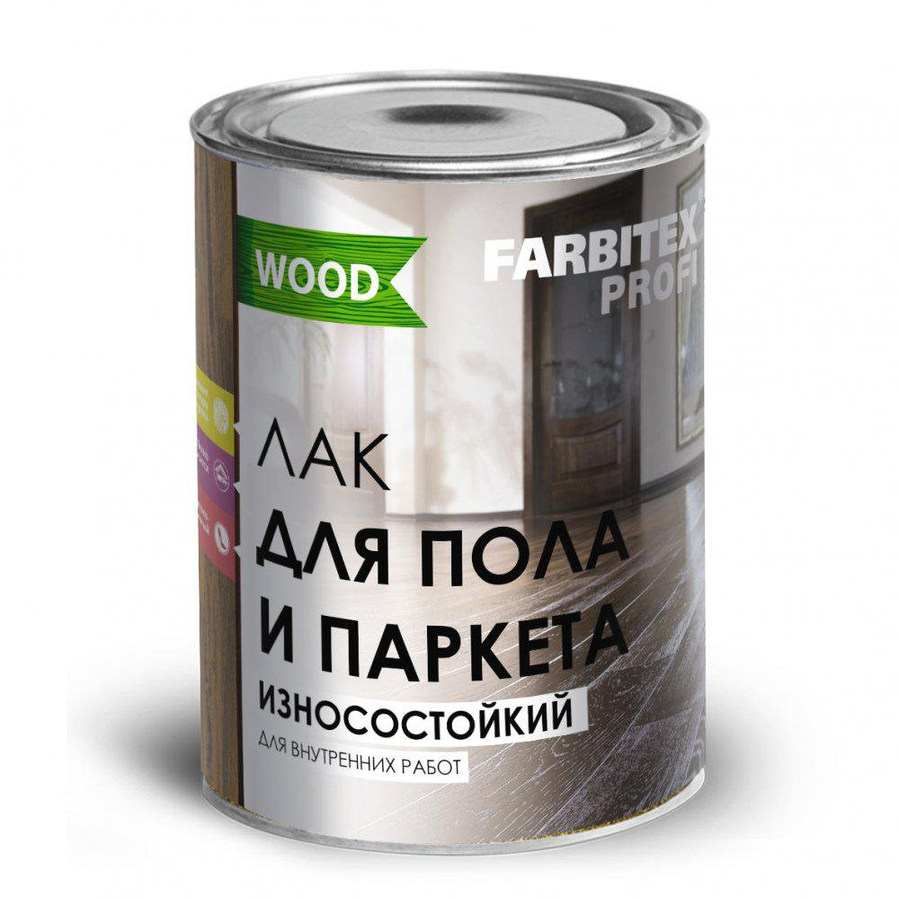 Лак паркетный алкидно-уретановый FARBITEX PROFI WOOD износостойкий матовый 0,8л4300006082- купить в АПлайн