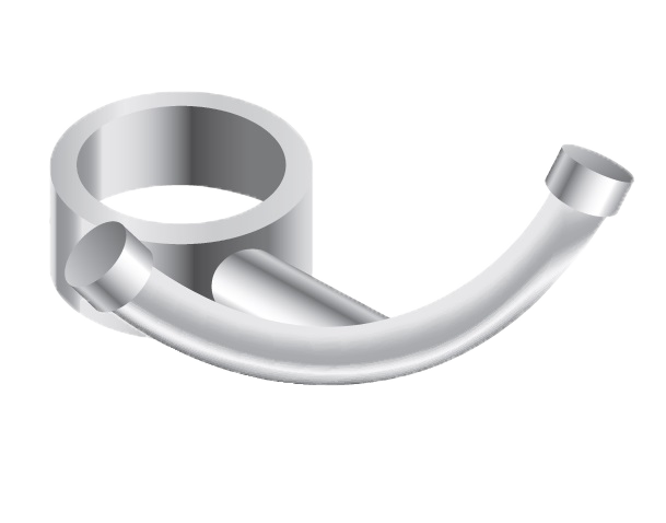 Вешалка-крючок с кольцом "LARIS" для полотенцесушителя круглого профиля ВК 09