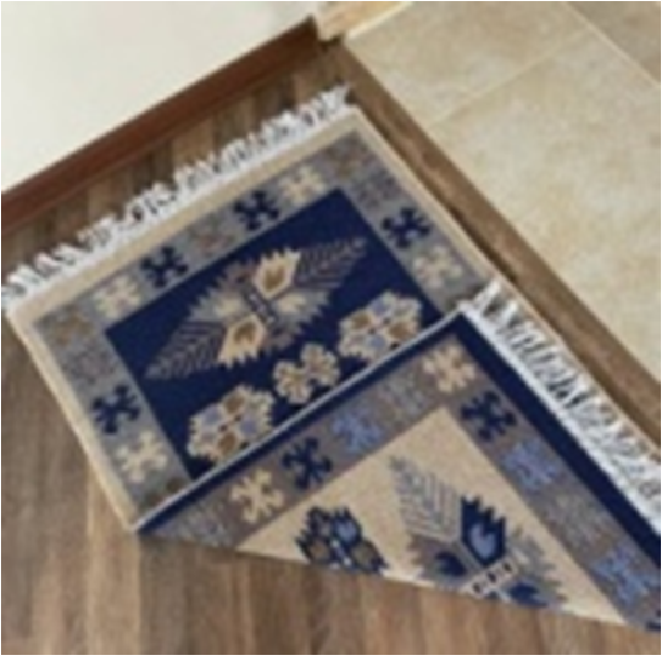 Коврик хлопковый Kilim Usak 60х120 синий UK01 6120102 UK01 6120102 - купить в АПлайн
