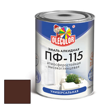 Эмаль алкидная ПФ-115 OLECOLOR шоколадная 5кг