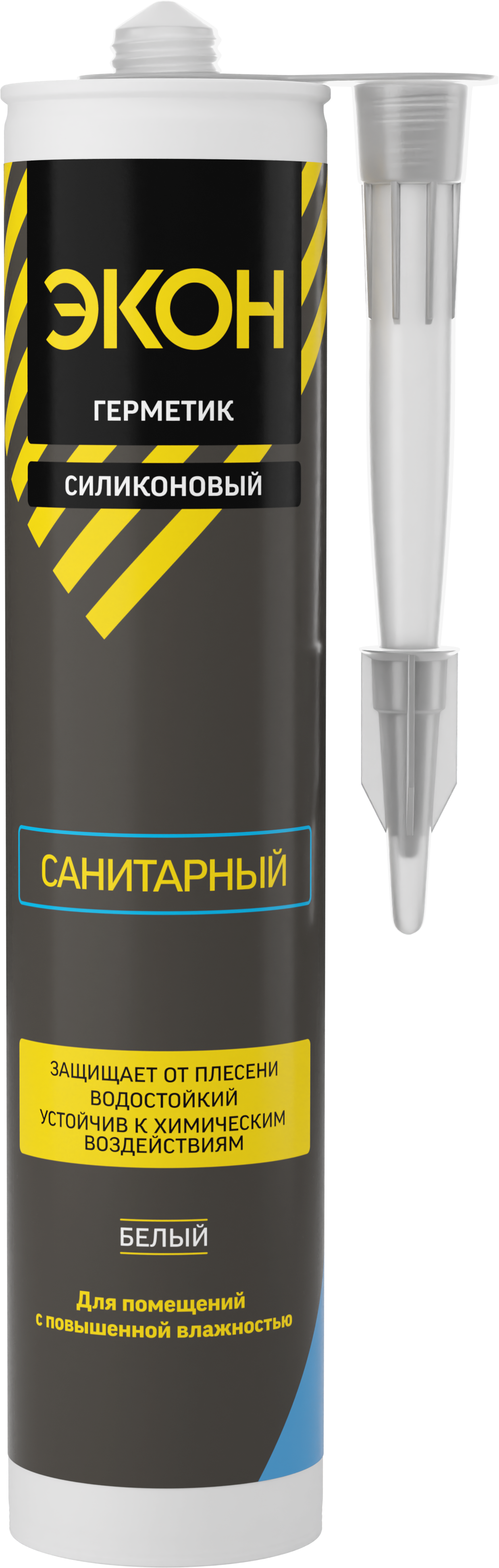 Герметик силиконовый санитарный ЭКОН белый 260мл /3058320/3058320- купить в АПлайн