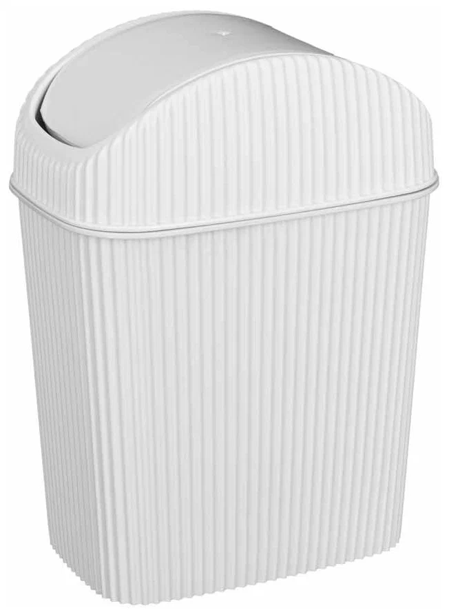 Контейнер для мусора пласт. Velvet 1л светло-серый круглый 221301721/03