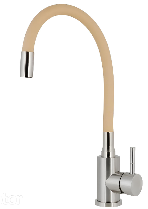 Смеситель для кухни АНТЕЙ Дюна бежевый с гибким изливом 511521-ANT
