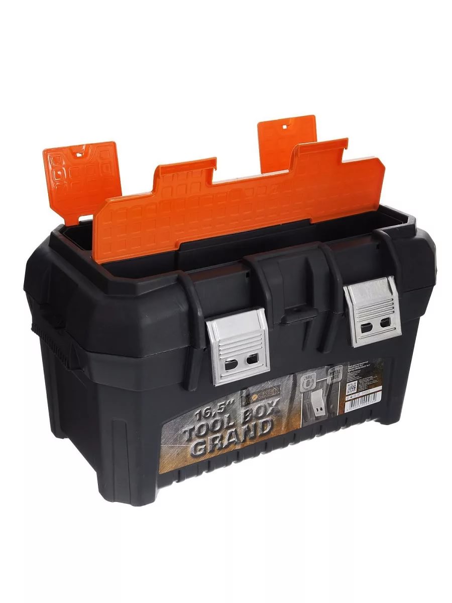 ЯЩИК Д/ИНСТРУМЕНТА "GRAND SOLID 16,5" ЧЕРНЫЙ/ОРАНЖЕВЫЙ