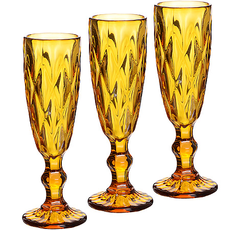 Набор бокалов стекл. Loraine 185мл 6шт янтарный 30861 