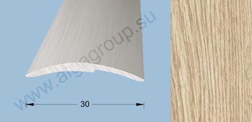 Порог-стык 0,9м 30мм П65.25, Дуб беленый