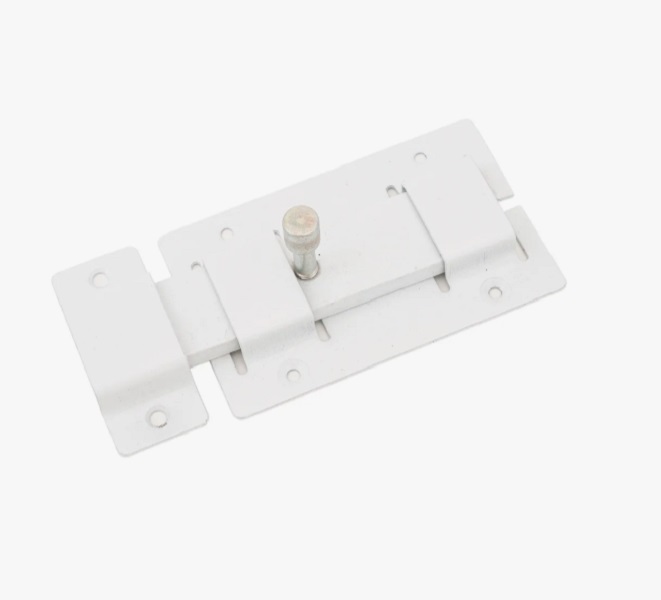 Задвижка Секрет ЗД-04 145мм плоский ригель с проушиной белый