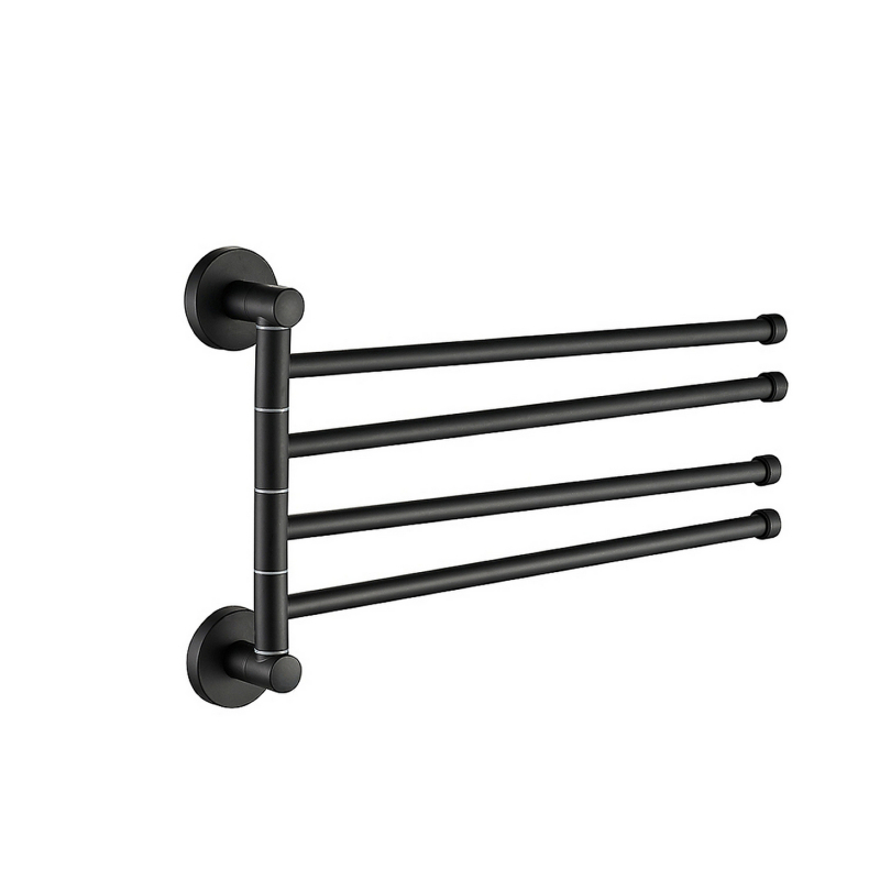 Полотенцедержатель HAIBA черный 4-е рога HB8714 