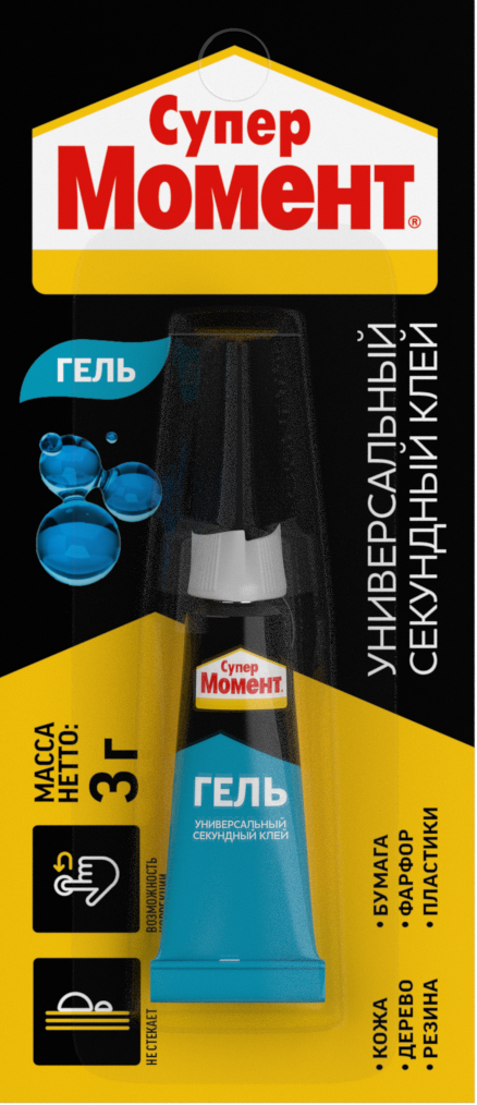 Клей секундный МОМЕНТ Супер-клей ГЕЛЬ на мультикарте 3гр /622917622917- купить в АПлайн