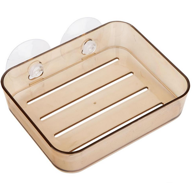 Мыльница пласт."АкваЛиния" на присоске коричневая W6953 