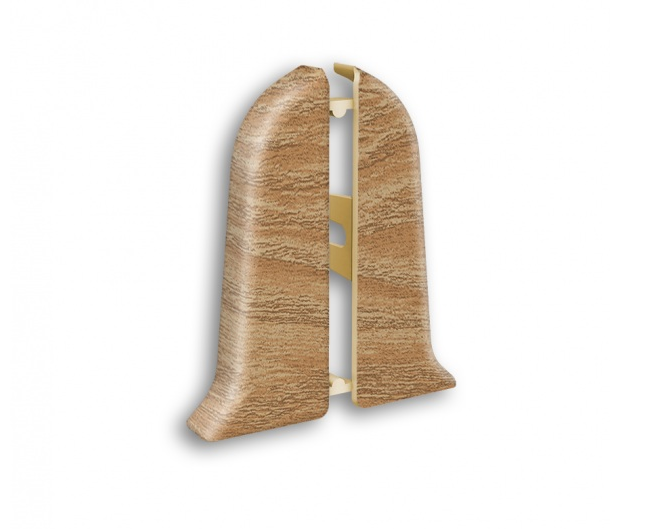 Торцевые (10 пар) для плинтуса "Идеал Классик" 55мм, 206 Дуб коньячный