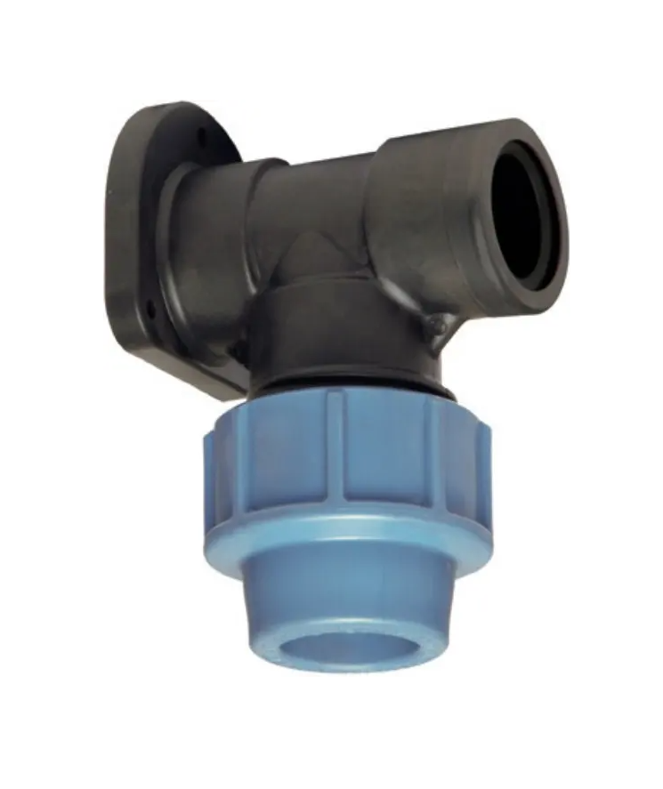 Угольник ПНД 25х3/4 внутренняя резьба с креплением(водорозетка)