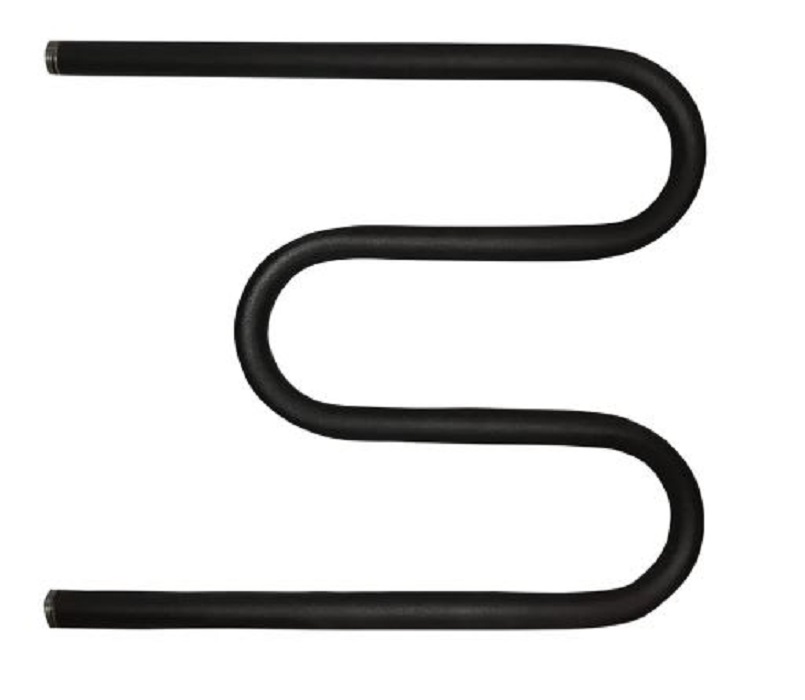 Полотенцесушитель М 500*500 1" GR чёрный матовый (креп. в компл.) 0077300077830- купить в АПлайн