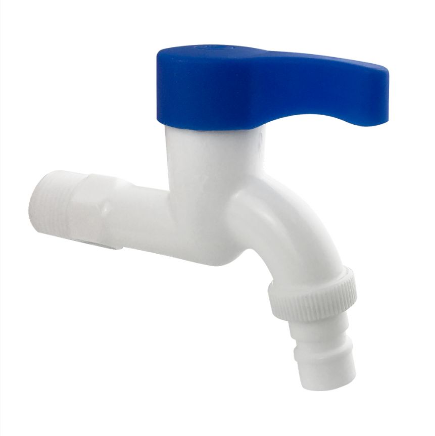 Кран водоразборный BRIMIX белый пласт 3/4 нар. резьба048614- купить в АПлайн