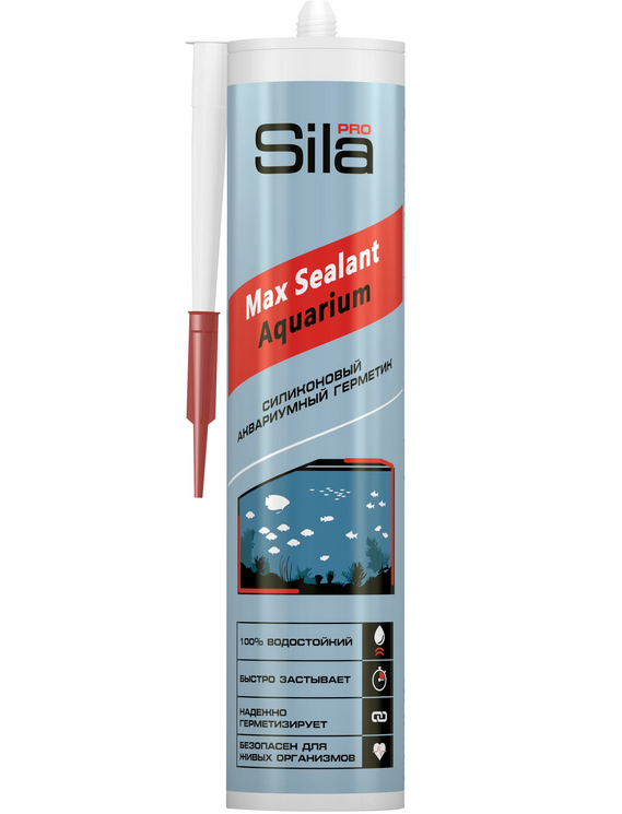 Герметик силиконовый аквариумный Sila PRO Max Sealant AQ бесцветный 280мл