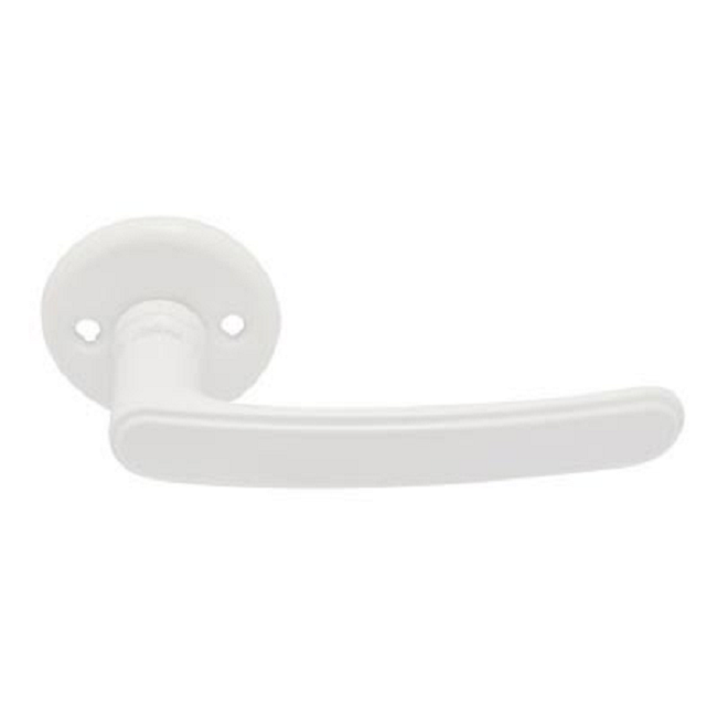 Ручка дверная на розетке LC 16/006W / H-0661-WH (круг) белый13-531 / 204325- купить в АПлайн