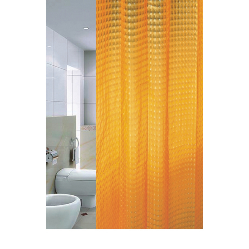 Штора для ванной комнаты ZALEL Orange 3D 180х180 см 3D-002 без колец