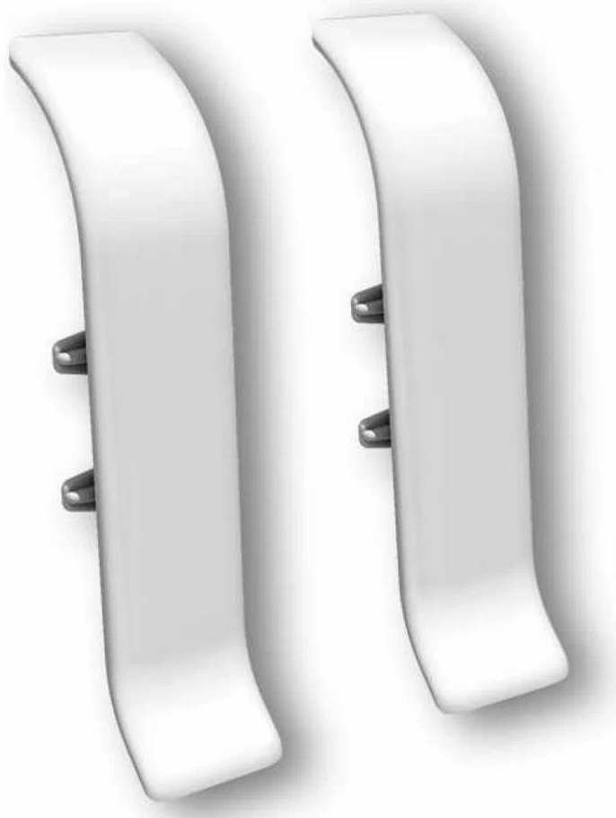 Соединитель для плинтуса "Идеал Классик" 55мм (2 шт во флоупаке), 001 Белый