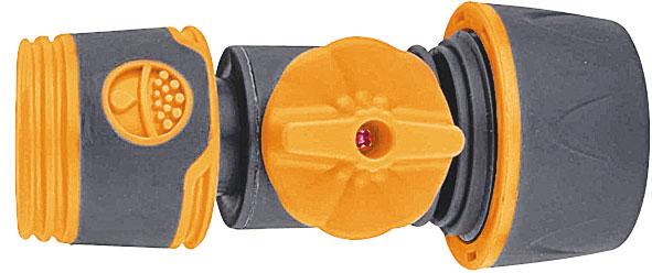 Соеденитель двухкомпонентный 3/4" FIT с запорным клапаном 77758