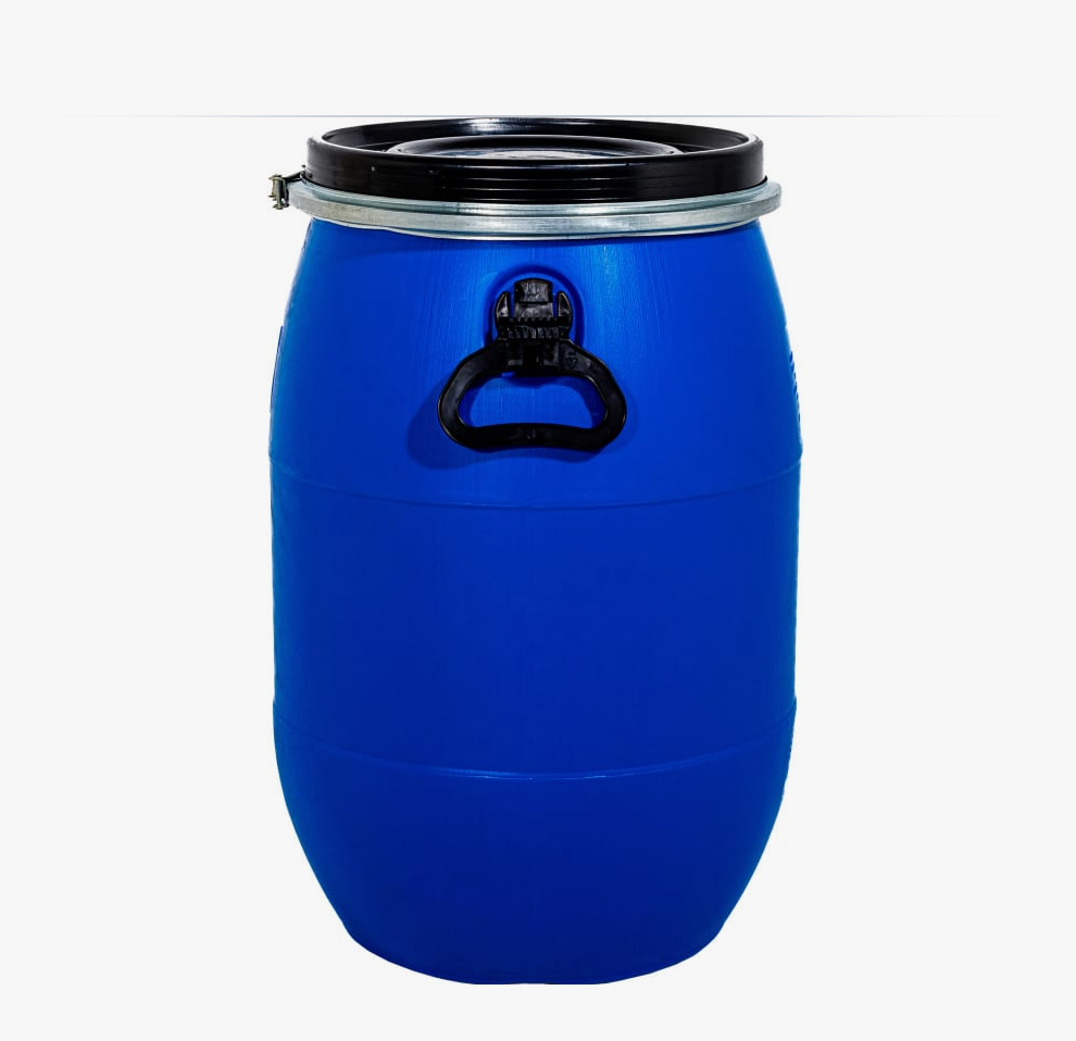 Бочка п/э 65л с крышкой на железном обруче БП65 