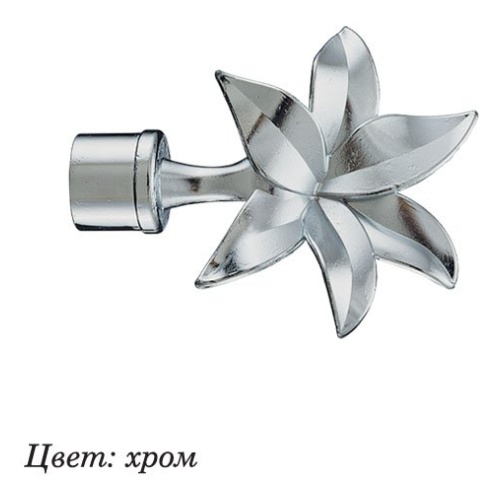 Наконечник DIY Флора хром глянец (2шт) 16мм16.01.37.200- купить в АПлайн